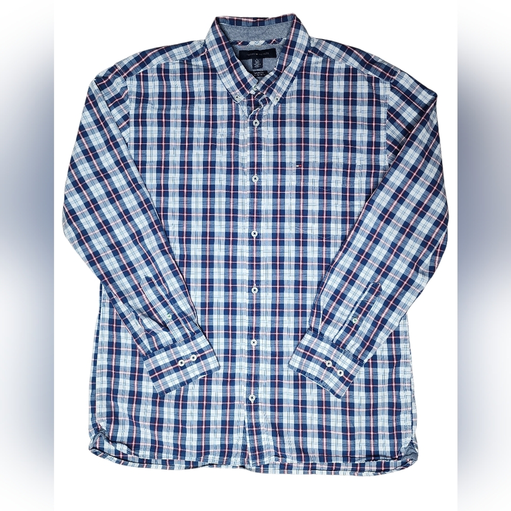 Tommy Hilfiger XL Custom Fit Plaid Button Down Shirt